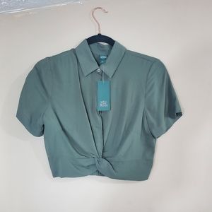 Wild Fable olive green crop top